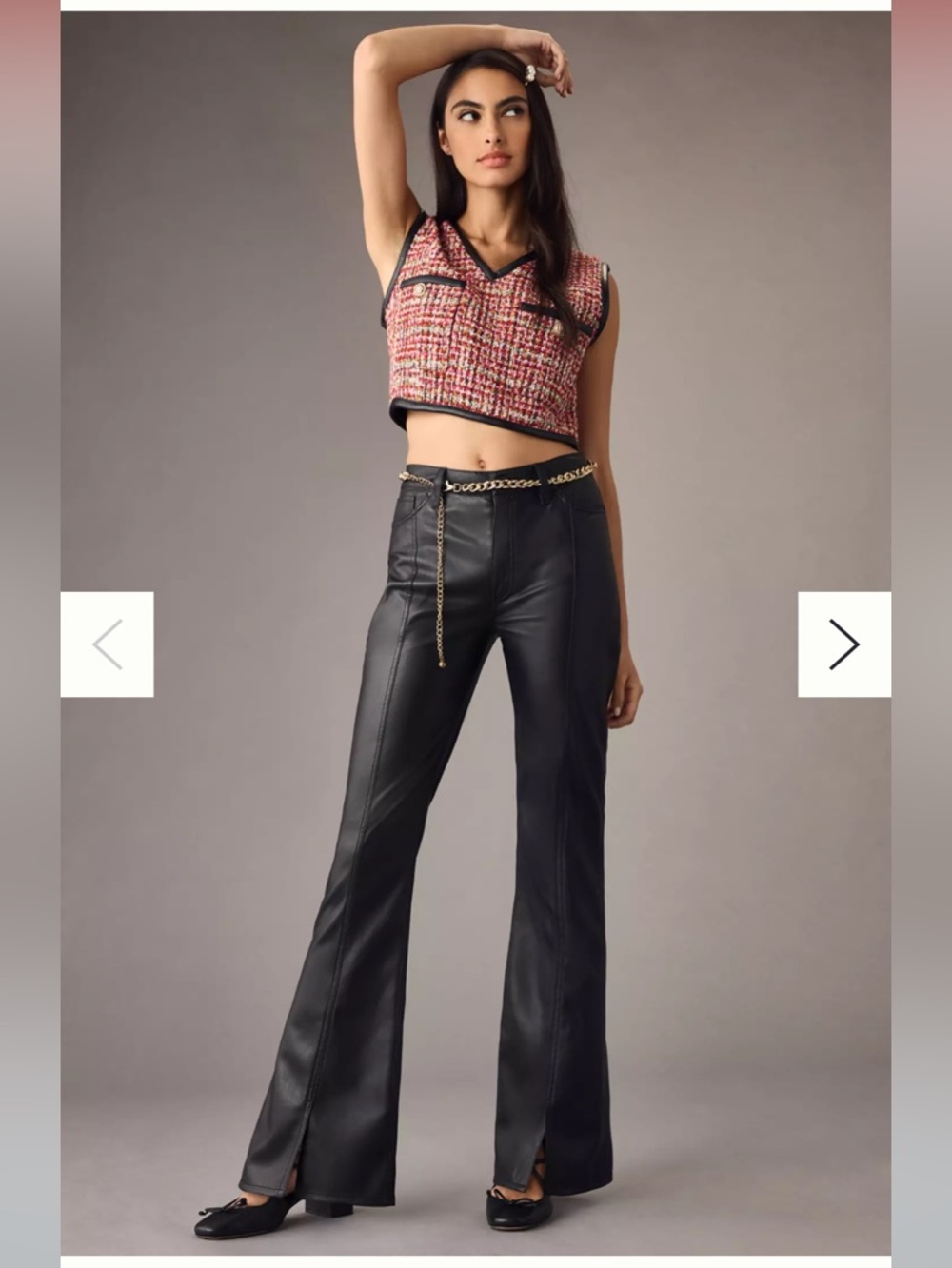 NWT Hudson Jeans Black Faux Leather Flare Pants